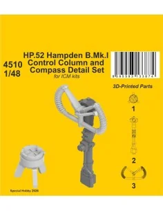 [NO_DESC] HP.52 Hampden B.Mk.I - Control Column and Compass Detail ...