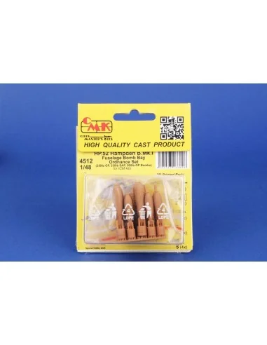 HP.52 Hampden B.Mk.I - Fuselage Bomb Bay Ordnance Set for ICM, 1/48...