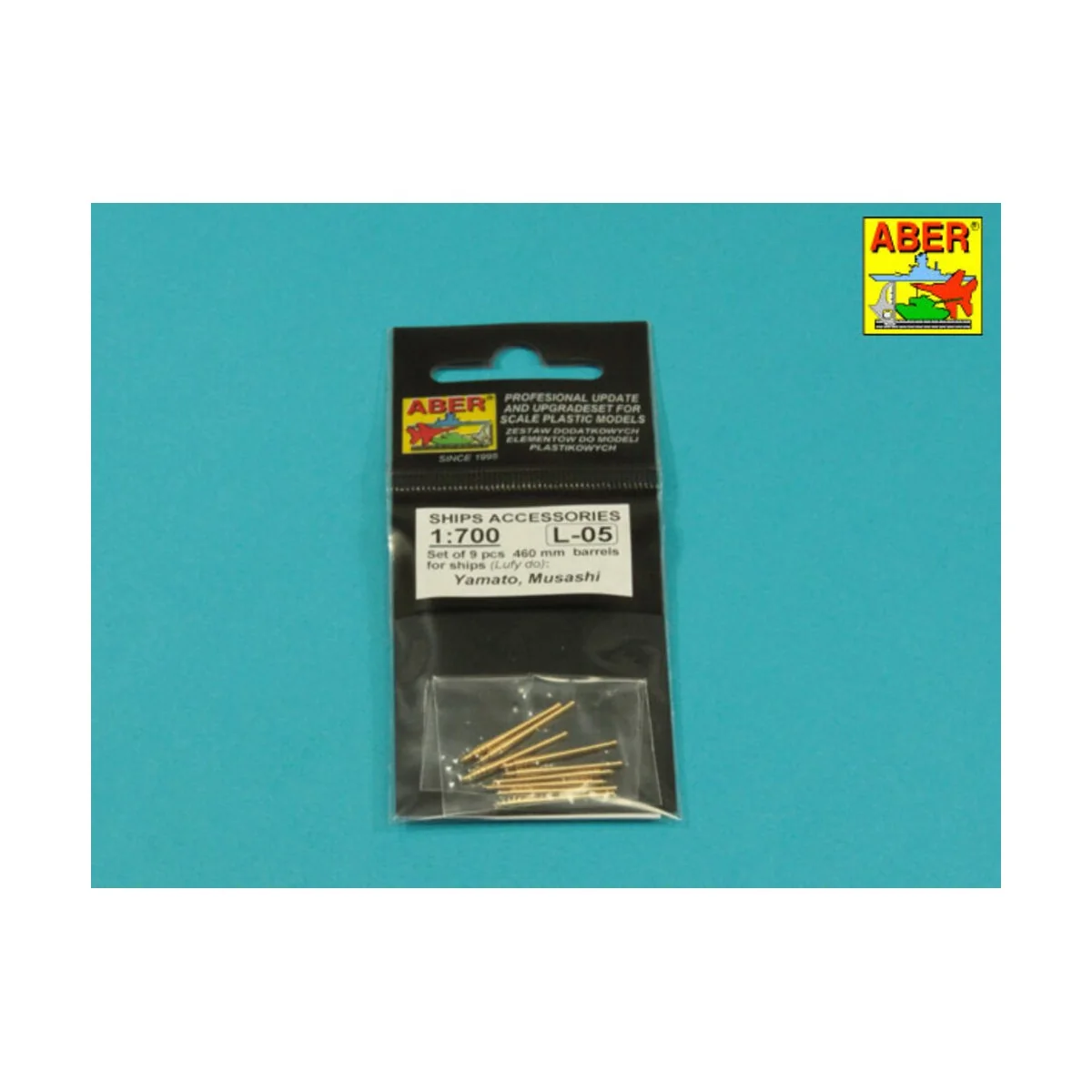 Set of 9 pcs 460 mm barrels for ships Richelieu, Jean Bart, 1/700 -...