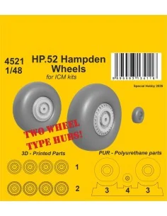 HP.52 Hampden Wheels for ICM, 1/48 - CMK 129-4521