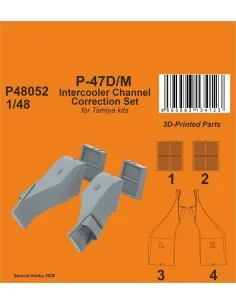 P-47D/M Intercooler Channel Correction Set for Tamiya, 1/48 - CMK 1...