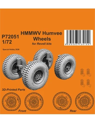 HMMWV Humvee Wheels for Revell, 1/72 - CMK 129-P72051