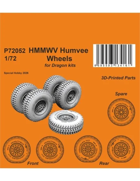 HMMWV Humvee Wheels for Dragon, 1/72 - CMK 129-P72052