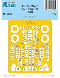 Focke Wulf Fw 189A-1/2 UHU MASK, 1/72 - Special Hobby 100-M72069