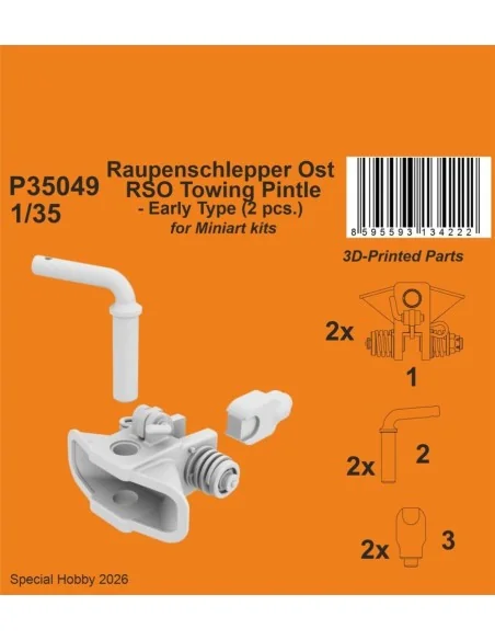 Raupenschlepper Ost RSO Towing Pintle - Early Type (2 pcs.) for Min...