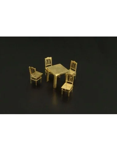 Table and chairs, 1/144 - Brengun BRL144028