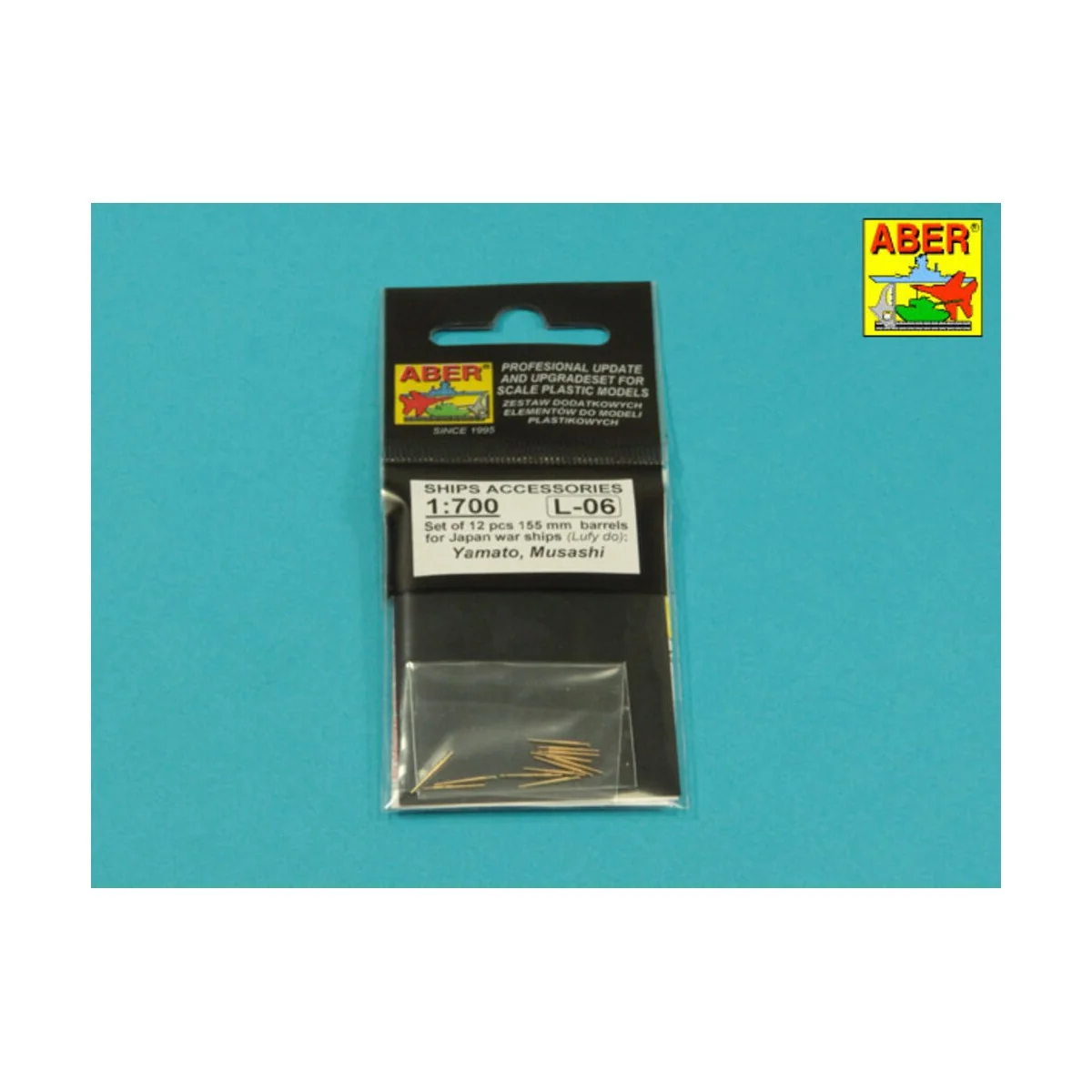 Set of 12 pcs 155 mm barrels for ships Yamato, Musashi, 1/700 - Abe...