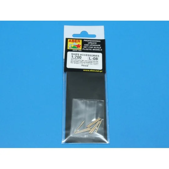 Set of 8 pcs 381mm long barrels for turrets without antiblast cover...