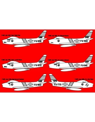 F-86F SABRE 335th FIS decal, 1/144 - Brengun BRL144084