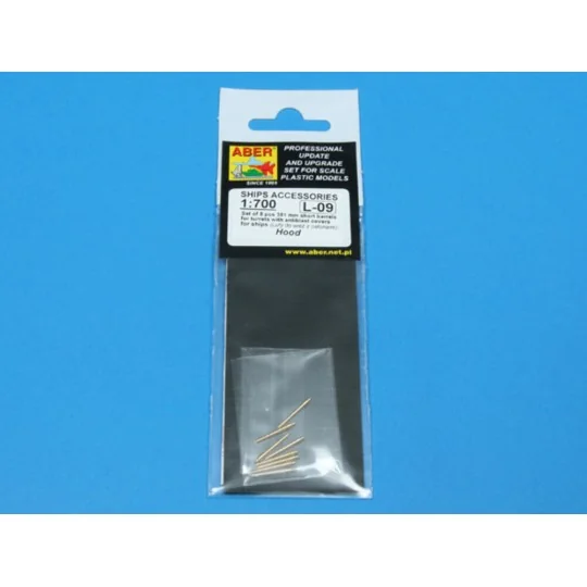 Set of 8 pcs 381mm short barrels for turrets with antiblast covers ...