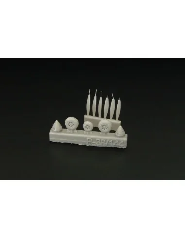 P-38 Wheels -proppelers (Fujimi kit), 1/144 - Brengun BRL144146