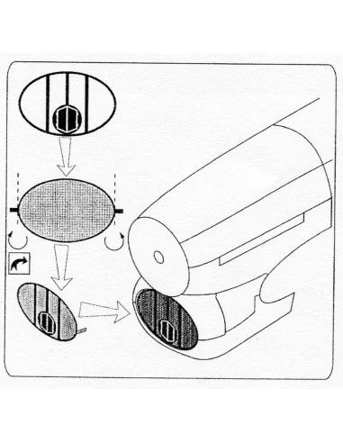 Air intake mesh for Typhoon (Academy), 1/72 - Brengun BRL72018