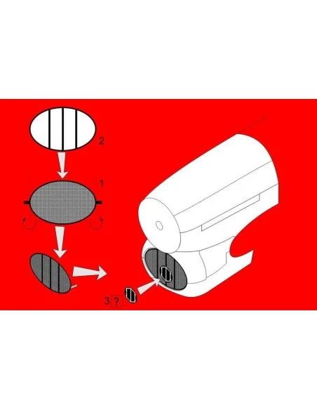 Typhoon air intake mesh (Airfix), 1/72 - Brengun BRL72058