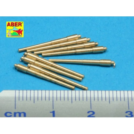 Set of 9 pcs 406 mm barrels for Missouri, 1/700 - Aber Models RE-70...
