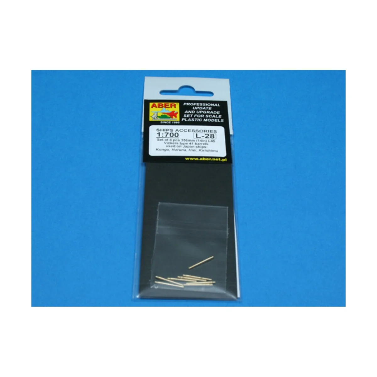 8 pcs 356mm barrels for Kongo, 1/700 - Aber Models RE-700 L28 8 pcs 356mm barrels for Kongo, 1/700 - Aber Models RE-700 L28