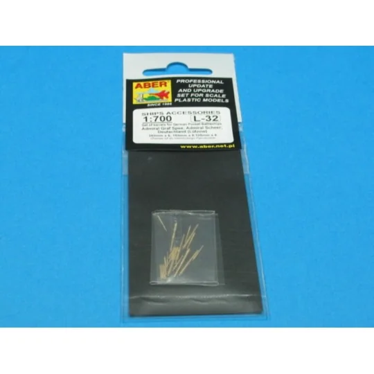 Barrels for Admiral Graf Spee, 1/700 - Aber Models RE-700 L32 Barrels for Admiral Graf Spee, 1/700 - Aber Models RE-700 L32