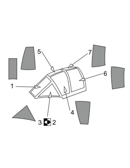 MXY-7 Ohka model 22 Canopy mask (Brengun kit), 1/72 - Brengun BRL72165
