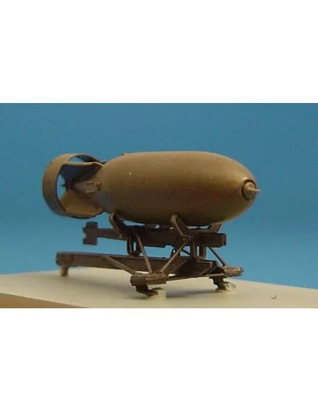 British 500lb bomb with bomb rack, 1/48 - Brengun BRL48003