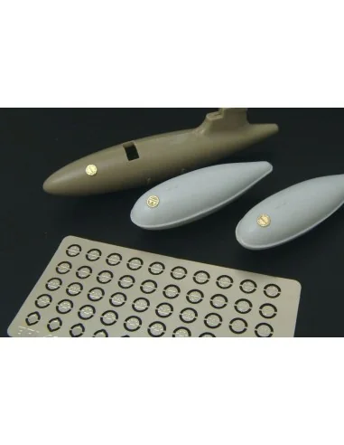U S drop tanks caps, 1/48 - Brengun BRL48070