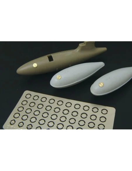 U S drop tanks caps, 1/48 - Brengun BRL48070