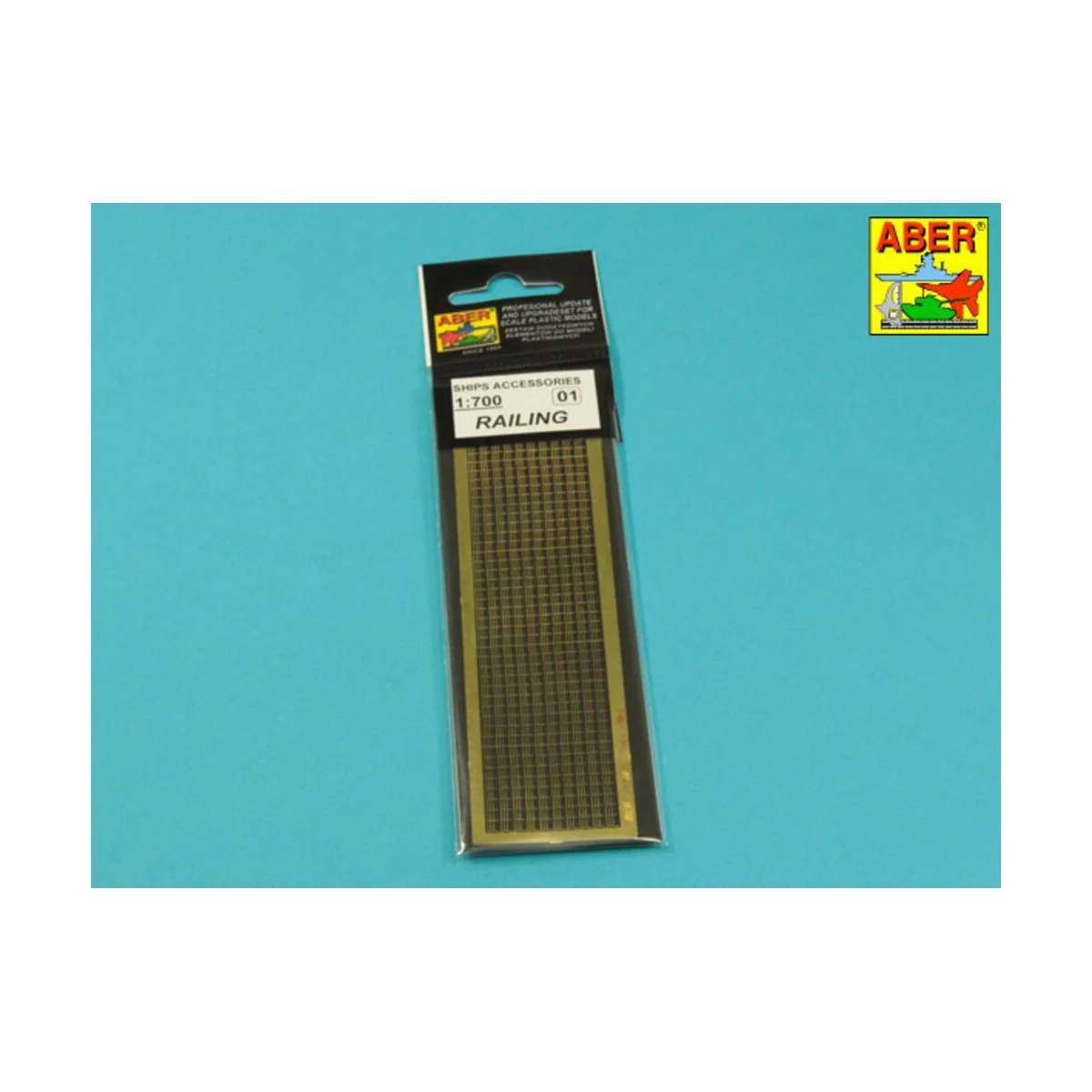 Railing 3 bar horizontal, 1/700 - Aber Models RE-700-01 Railing 3 bar horizontal, 1/700 - Aber Models RE-700-01
