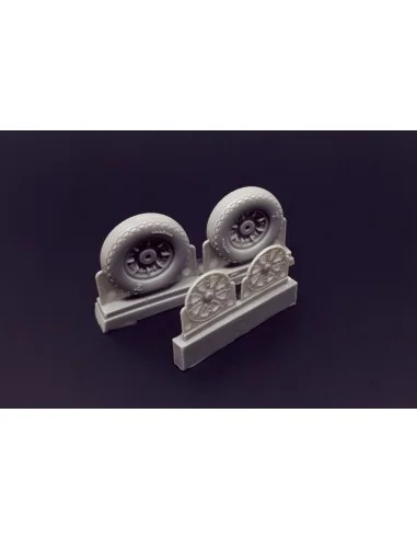 F4U Corsair Ribbed-Diamond Thread Wheels set, 1/48 - Brengun BRL48116