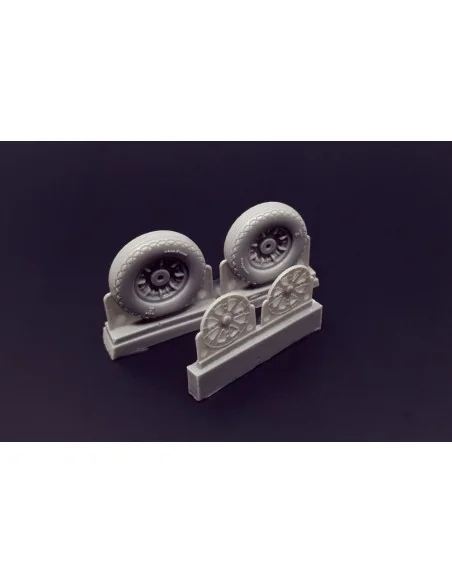 F4U Corsair Ribbed-Diamond Thread Wheels set, 1/48 - Brengun BRL48116