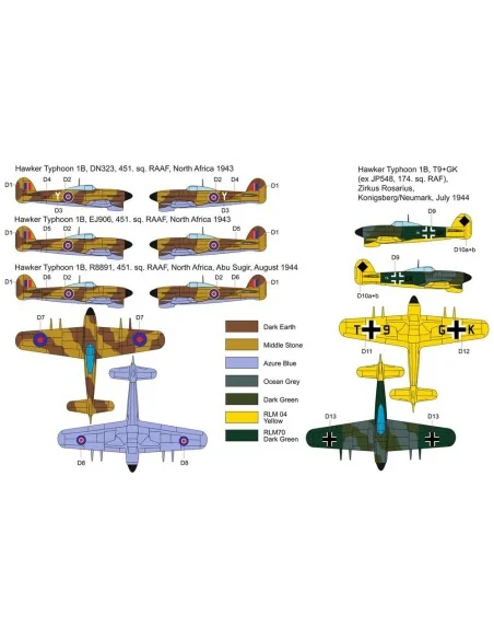 Typhoon Mk Ib Car Doors-Desert and Luftwaffe trials, 1/72 - Brengun...