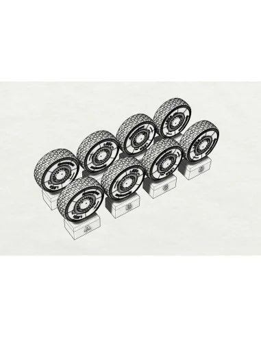 [NO_DESC] JGSDF Type 16 Wheels (Aoshima kit), 1/72 - Hauler HLH72094