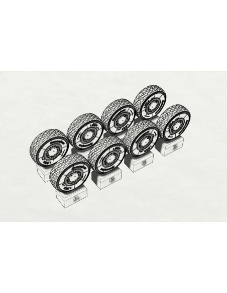 JGSDF Type 16 Wheels (Aoshima kit), 1/72 - Hauler HLH72094
