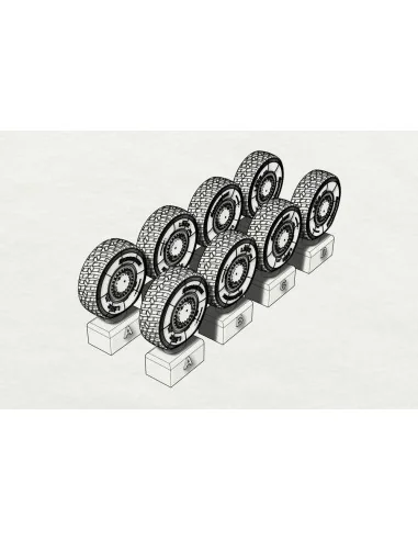 JGSDF Type 16 Wheels (Tamiya kit), 1/48 - Hauler HLX48392