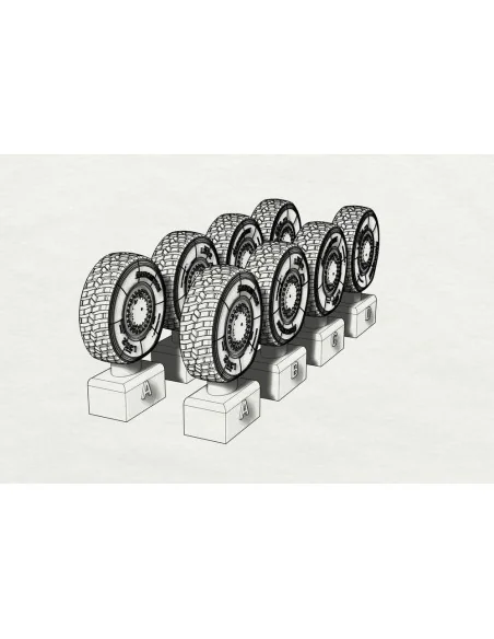 JGSDF Type 16 Wheels (Tamiya kit), 1/35 - Hauler HLU35115