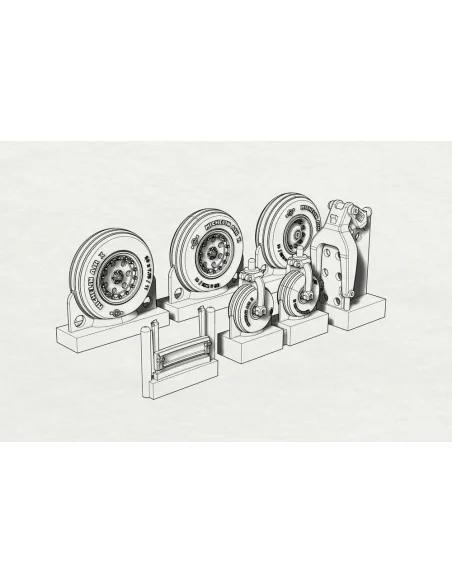AV8B Wheels (Hasegawa kit), 1/72 - Brengun BRL72185