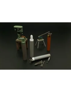 Bench drill-lever shears-oxy acetylene bottles, 1/35 - Hauler HLU35117