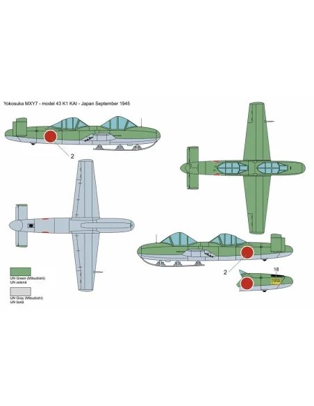 Yokosuka Ohka MXY7-K1 KAI (two seats), 1/48 - Brengun BRP48005