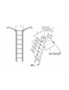 A4 Skyhawk ladder (Platz-Eduard kit), 1/144 - Brengun BRL144158 2