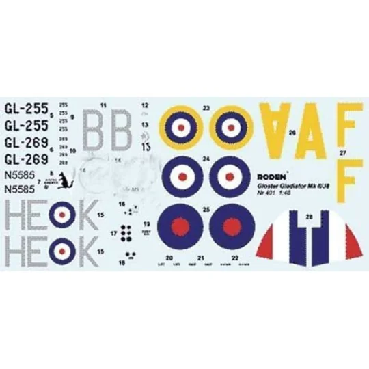 Gloster Gladiator Mk. II, 1/48 - Roden 401 Gloster Gladiator Mk. II, 1/48 - Roden 401