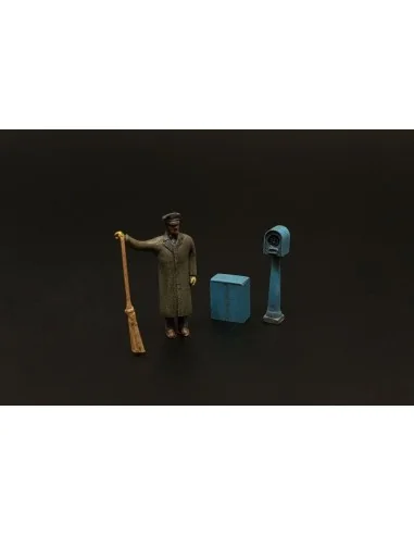 Street sweeper and parking meter, 1/87 - Hauler HLR87202
