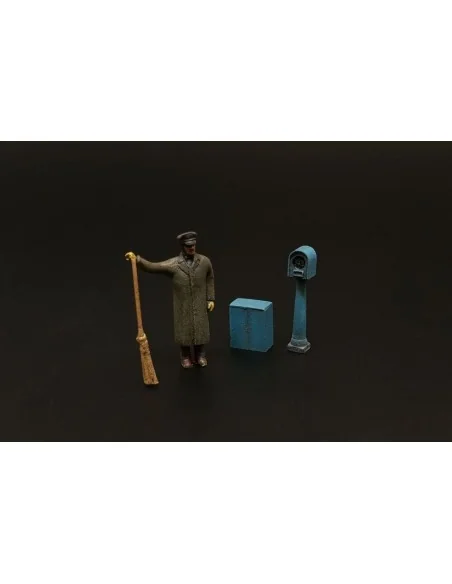 Street sweeper and parking meter, 1/87 - Hauler HLR87202