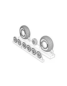 DH 98 Mosquito wheels block thread, 1/72 - Brengun BRL72207