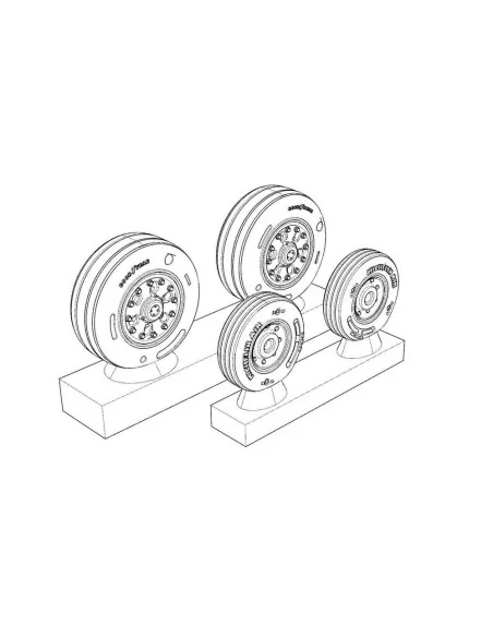 F/A-18 Wheels, 1/48 - Brengun BRL48135