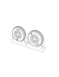 F4U Corsair Diamond Thread Wheels set, 1/72 - Brengun BRL72217 2