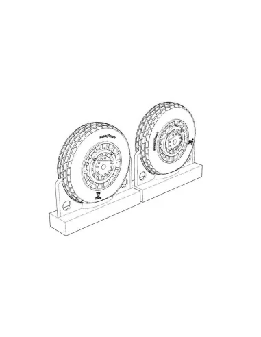 F4U Corsair Block Thread Wheels set, 1/72 - Brengun BRL72218