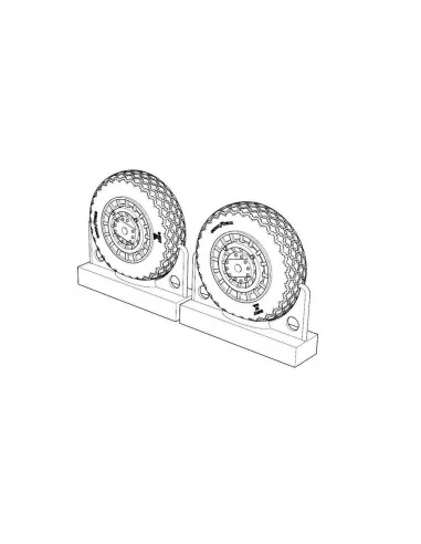 F4U Corsair Cross Thread Wheels set, 1/72 - Brengun BRL72221