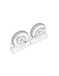 [NO_DESC] F4U Corsair Late Ribbed Thread (late '50s) Wheels set, 1/...