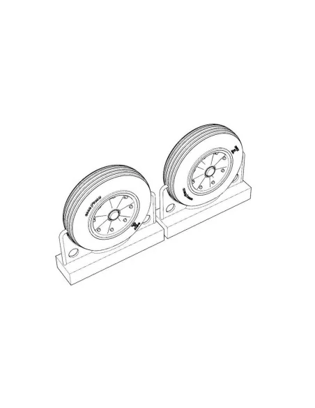 F4U Corsair Late Ribbed Thread (late '50s) Wheels set, 1/72 - Breng...