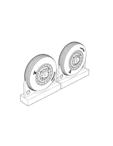 F4U Corsair Late Ribbed Thread (late '50s) Wheels set, 1/72 - Breng...