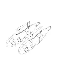 Refueling pod KC-130J (2pcs), 1/72 - Brengun BRL72223