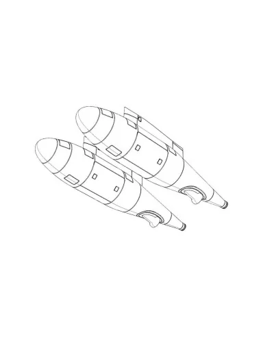 [NO_DESC] Refueling pod KC-130J (2pcs), 1/72 - Brengun BRL72223