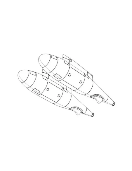 Refueling pod KC-130J (2pcs), 1/72 - Brengun BRL72223